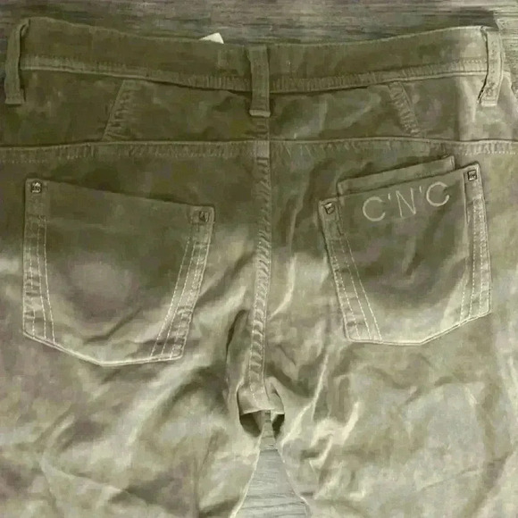 CNC Velour Beige Camel Slim Bootcut Pants Size 25 Y2K 90s - Picture 7 of 9